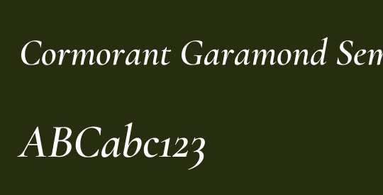 Cormorant Garamond SemiBold