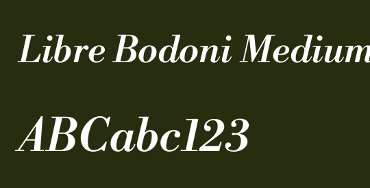 Libre Bodoni Medium