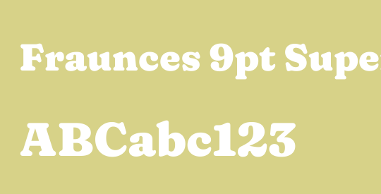 Fraunces 9pt SuperSoft Black