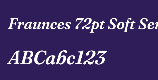 Fraunces 72pt Soft SemiBold