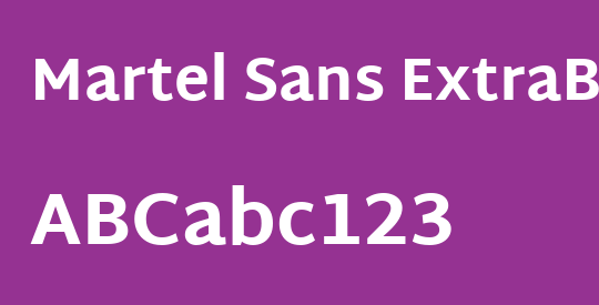 Martel Sans ExtraBold