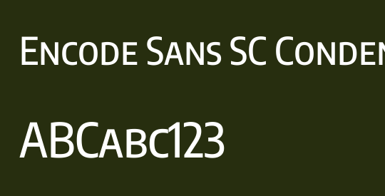 Encode Sans SC Condensed Medium