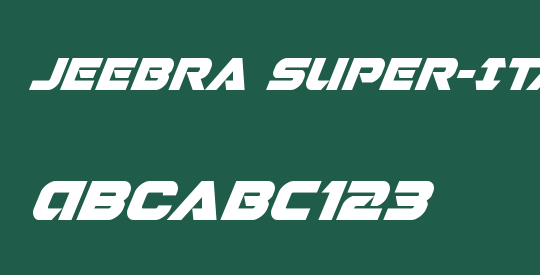 Jeebra Super-Italic