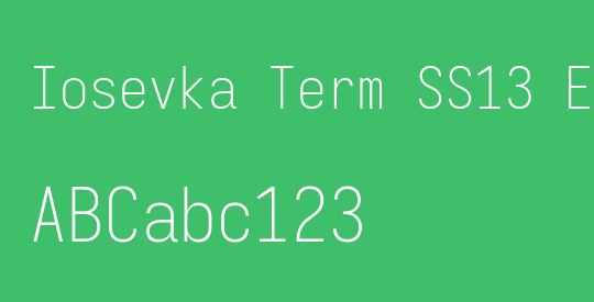 Iosevka Term SS13 Extralight