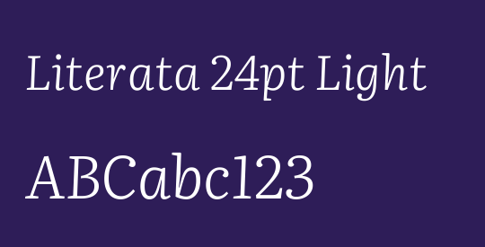 Literata 24pt Light