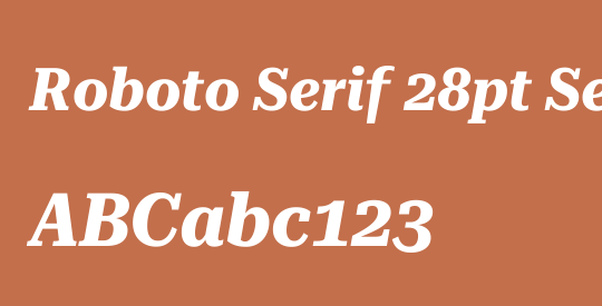 Roboto Serif 28pt SemiCondensed