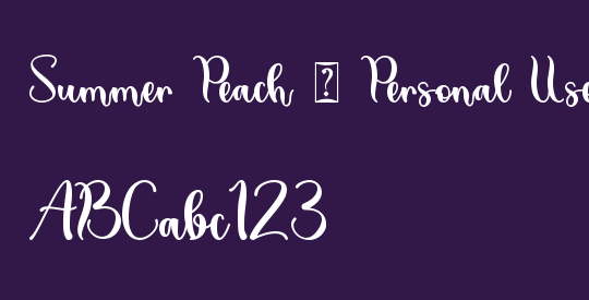 Summer Peach - Personal Use