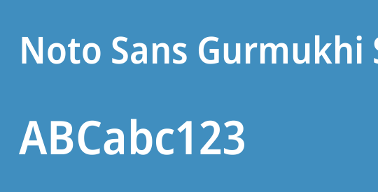 Noto Sans Gurmukhi SemiCondensed SemiBold