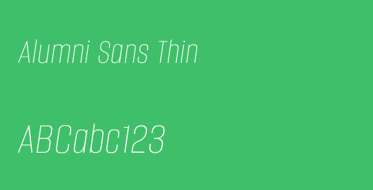 Alumni Sans Thin