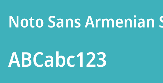 Noto Sans Armenian SemiCondensed SemiBold