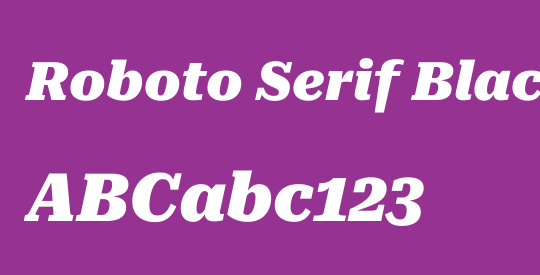 Roboto Serif Black