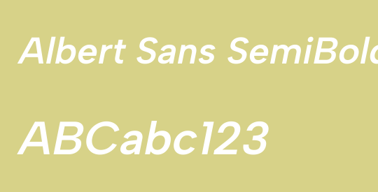 Albert Sans SemiBold