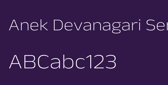 Anek Devanagari SemiExpanded ExtraLight