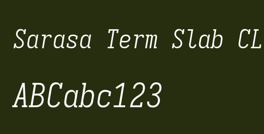 Sarasa Term Slab CL Light