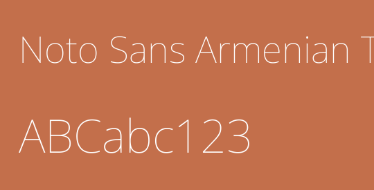 Noto Sans Armenian Thin