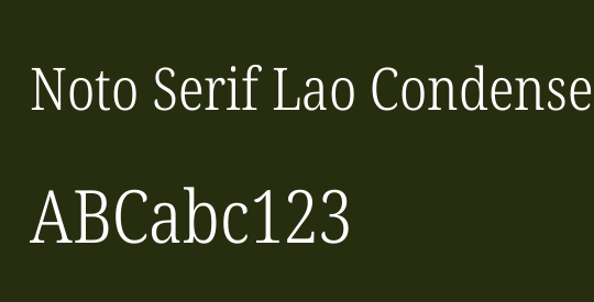 Noto Serif Lao Condensed Light
