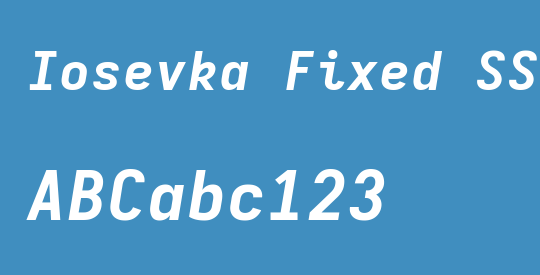 Iosevka Fixed SS03 XBdEx