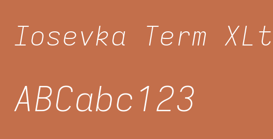 Iosevka Term XLtEx