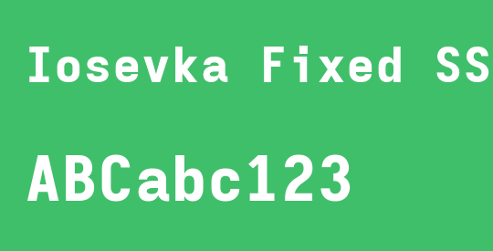 Iosevka Fixed SS13 HvEx