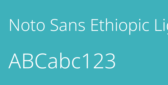 Noto Sans Ethiopic Light