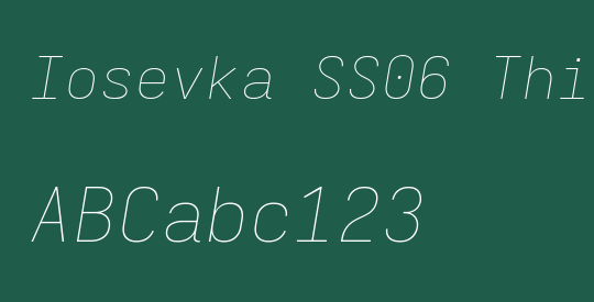 Iosevka SS06 Thin Extended