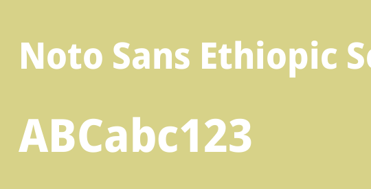 Noto Sans Ethiopic SemiCondensed ExtraBold