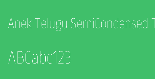Anek Telugu SemiCondensed Thin