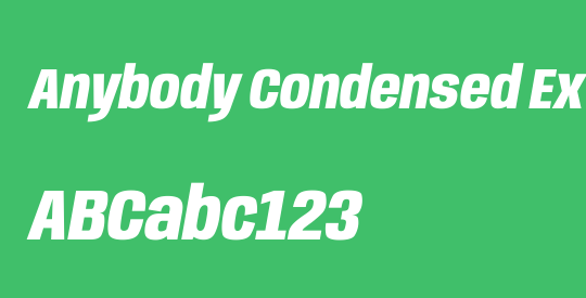 Anybody Condensed ExtraBold