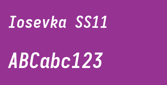 Iosevka SS11
