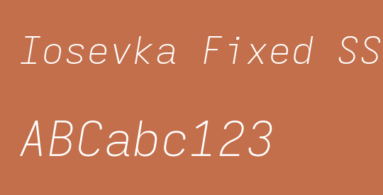 Iosevka Fixed SS13 XLtEx