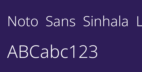 Noto Sans Sinhala Light