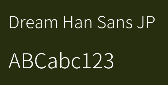 Dream Han Sans JP