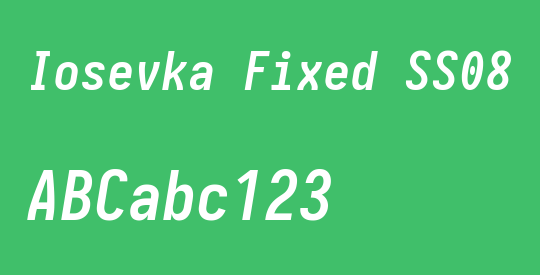 Iosevka Fixed SS08