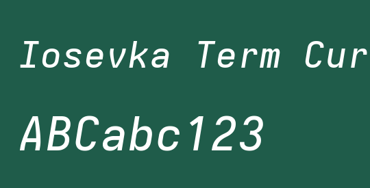Iosevka Term Curly MdExObl