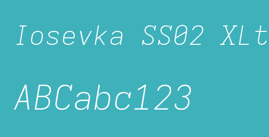 Iosevka SS02 XLtEx