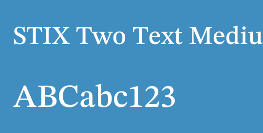 STIX Two Text Medium