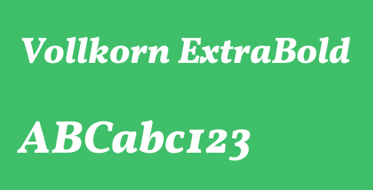 Vollkorn ExtraBold
