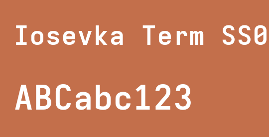 Iosevka Term SS03 Extended