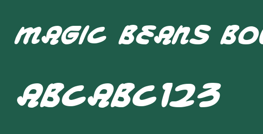 Magic Beans Bold Italic