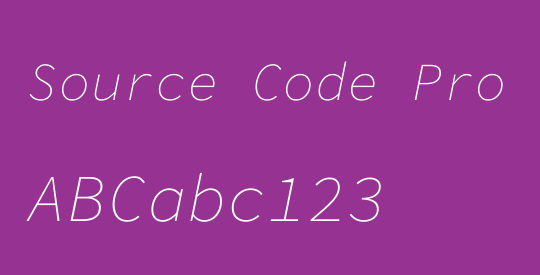 Source Code Pro ExtraLight