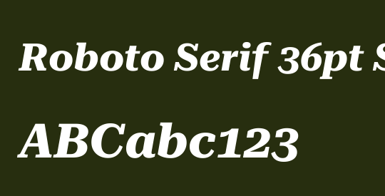 Roboto Serif 36pt SemiExpanded