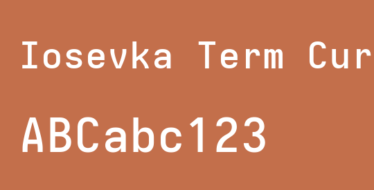 Iosevka Term Curly SmBdEx