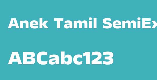 Anek Tamil SemiExpanded ExtraBold
