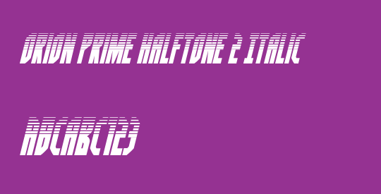 Orion Prime Halftone 2 Italic