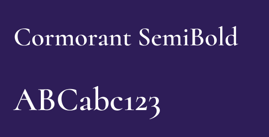 Cormorant SemiBold