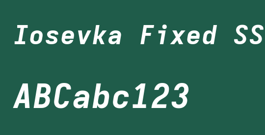 Iosevka Fixed SS10 XBdExObl