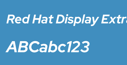 Red Hat Display ExtraBold
