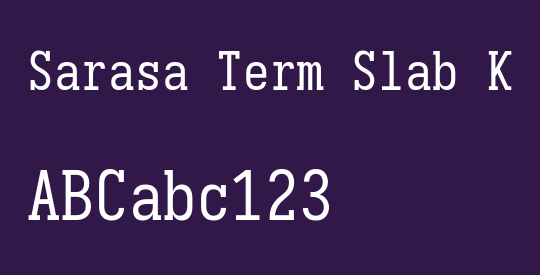 Sarasa Term Slab K