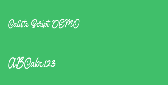 Caliste Script DEMO