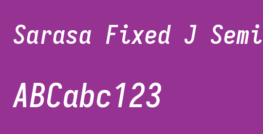 Sarasa Fixed J Semibold